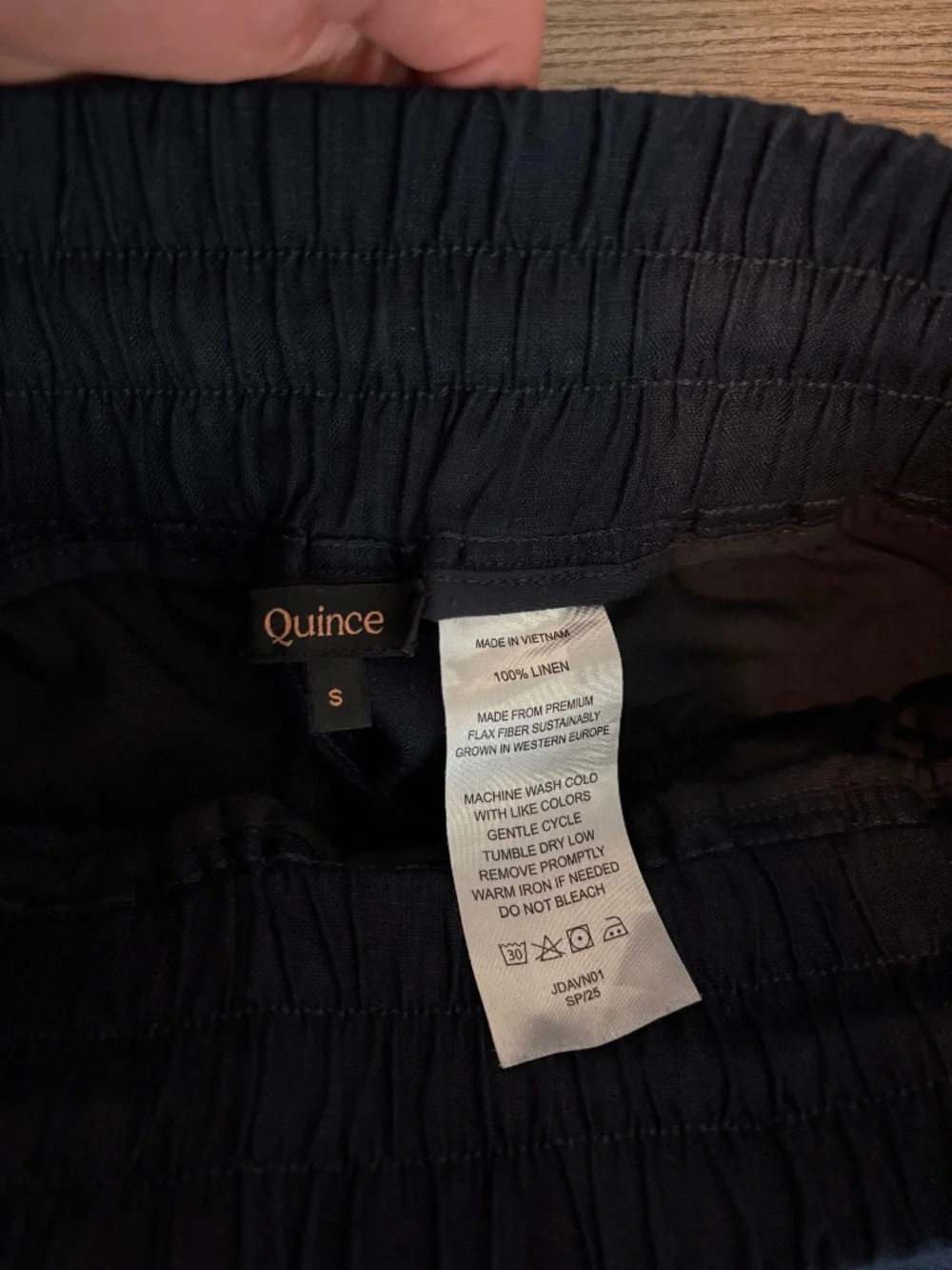 Quince Linen Wide Leg Pants Navy